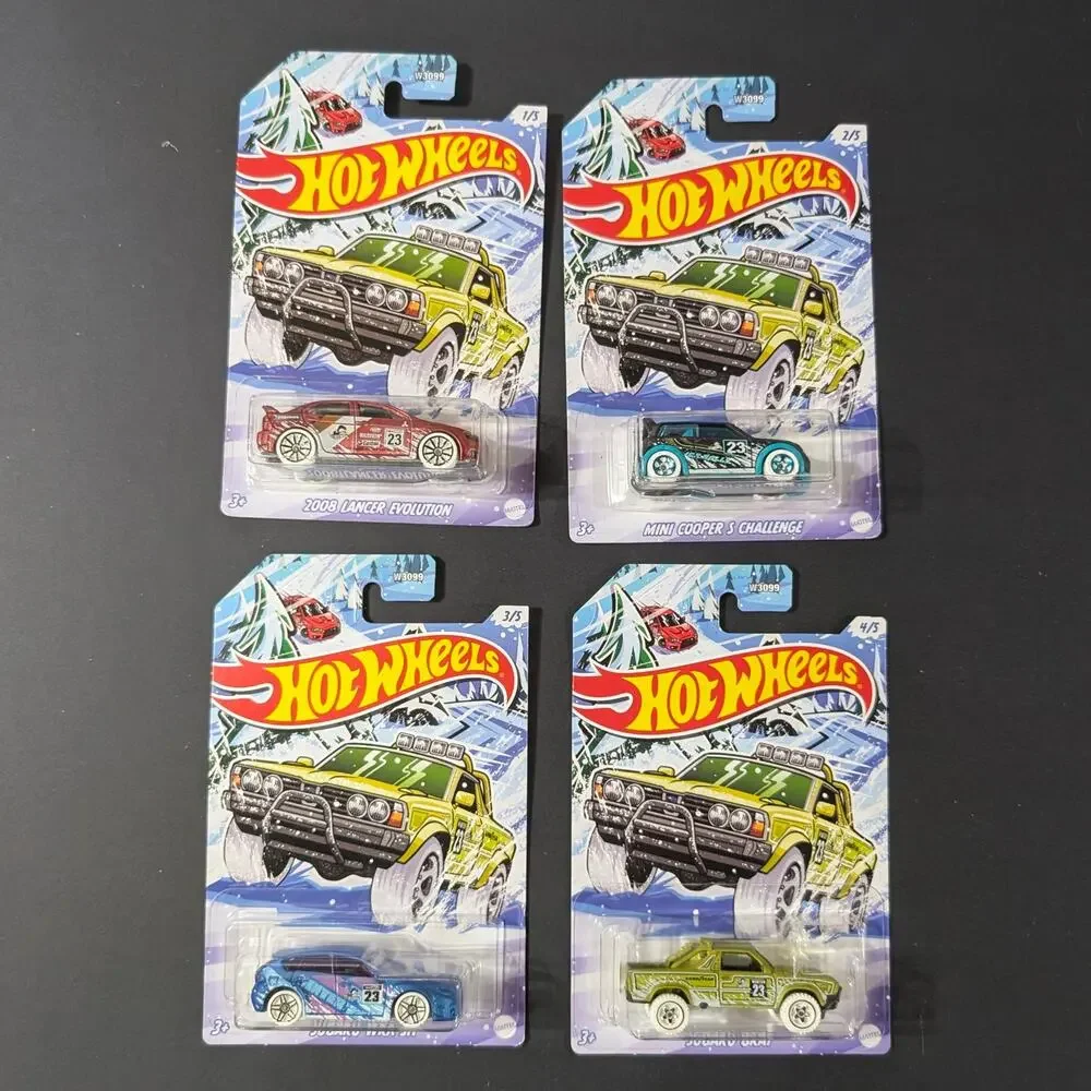 Hot Wheels 2023 Winter Series Lot 4 of 5 Lancer Subaru Mini Sealed Description